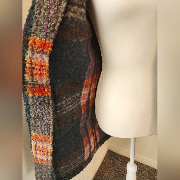 Charlie B Plaid Boulce Knit Coat Size XS - Picture 7 of 11